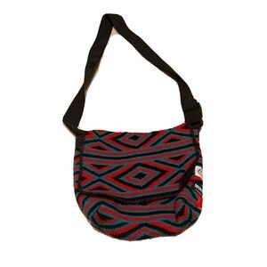 RARE🔥  MONITALY Woven Messenger Bag Bemidji Woolen Mills USA Satchel Red